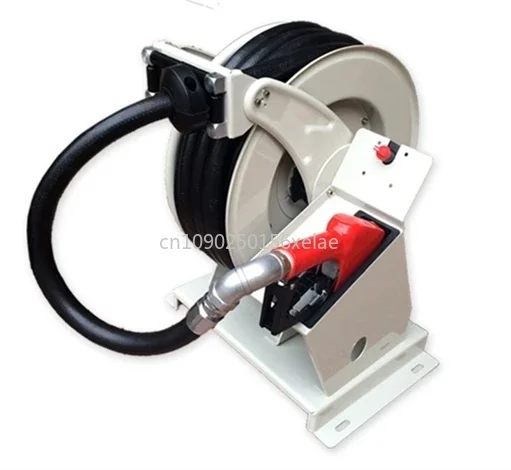 Fuel Hose Reel Spring Driven Diesel Hose Reel 300 PSI Industrial Auto Swivel Heavy Duty Steel Construction Reel