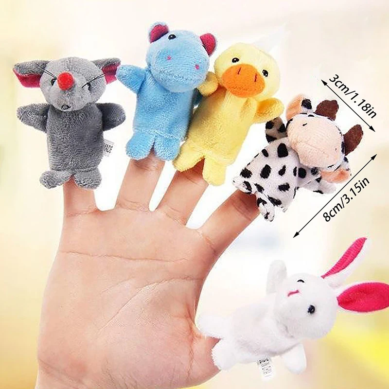Muñeca de mano de dibujos animados, marionetas de dedo, juguete de felpa, títere de dedo, pequeño, Mini juguete para la yema del dedo
