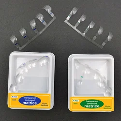 Dental Transparent Matrices Sectional Contoured Matrices 30pcs/box Width 7mm 5mm Matrix Polyester Russian Matrices Dentist Tools