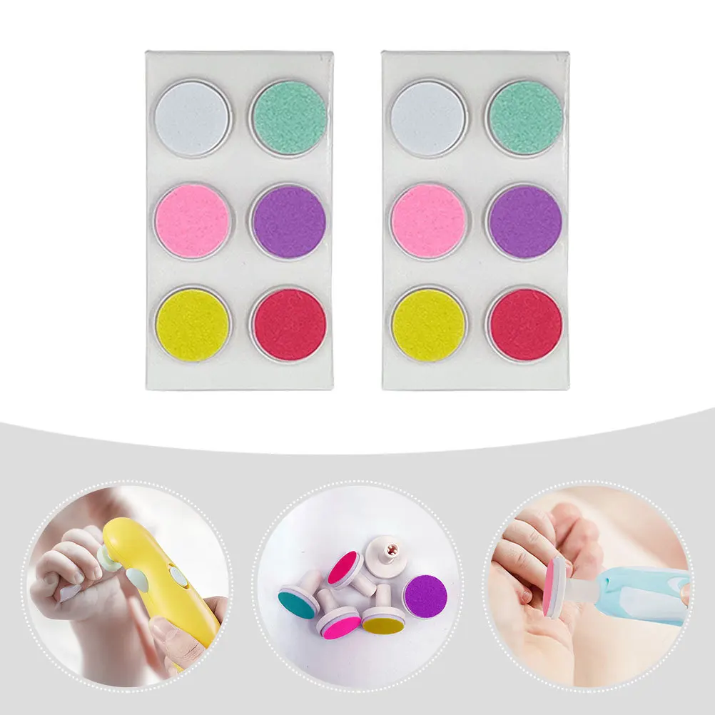 

12pcs Baby Grinding Heads Replacement Durable Electric Infant Tool For Newborn Nail Care Baby Nail Accessories