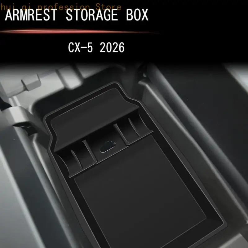 Obere Konsolenablage für Armlehnenbox ab 2026, schwarzer ABS-Aufbewahrungseinsatz mit unterteiltem Platz für Gegenstände des – Detail 7