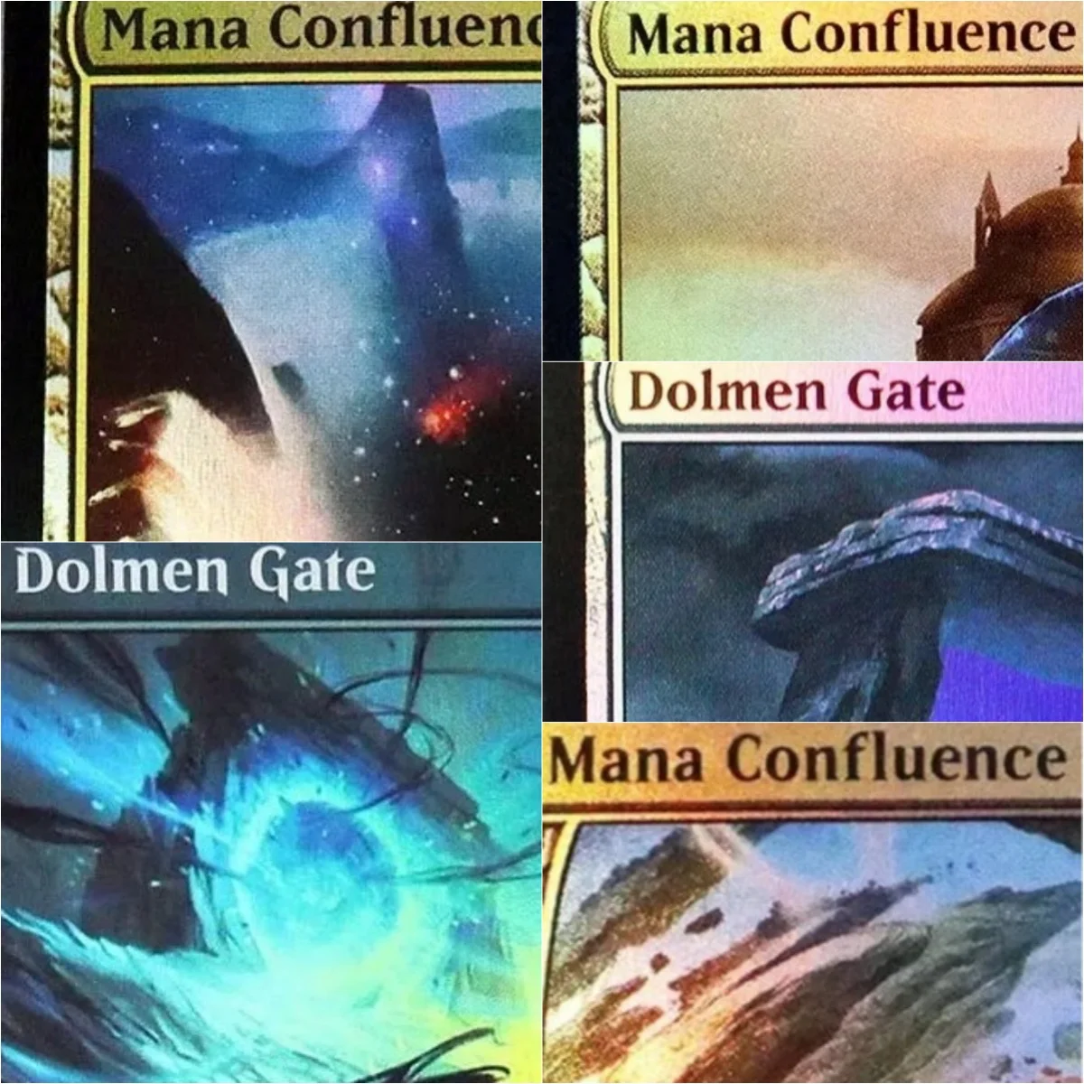 

"Mana Confluence/Dolmen Gate" Magical Proxy Black Top Quality Proxy Cards Gathering Board Game Deck Trading Cards
