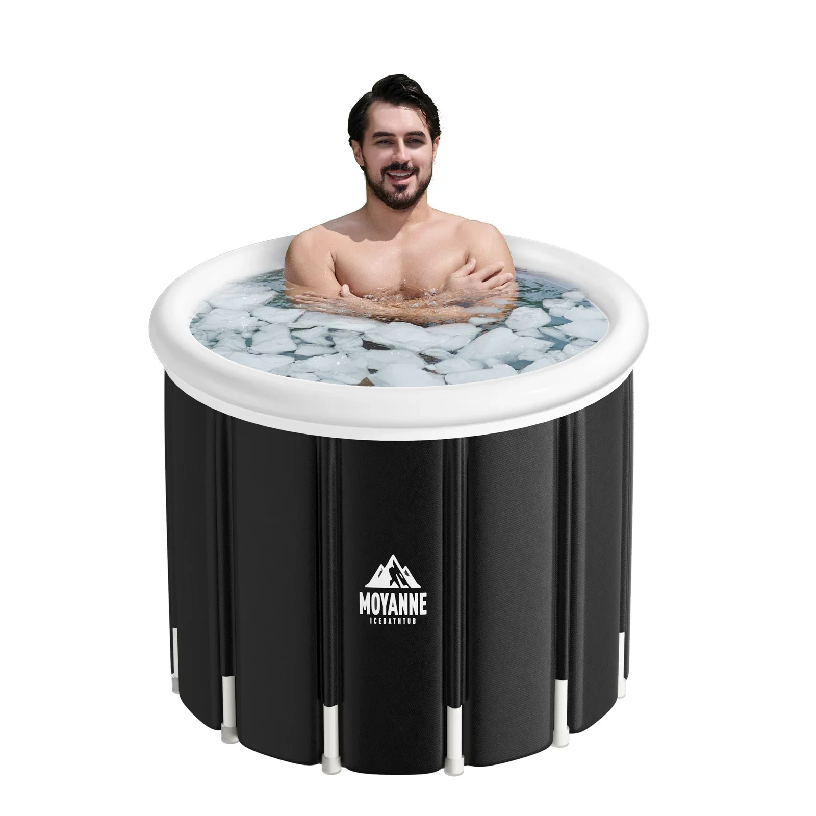 

Brand New 100*80CM Portable Baths Inflatable Ice Bathtub For Recovery Cold Plunge Therapy Tub Portable Fitness Large Ice Bath Tu