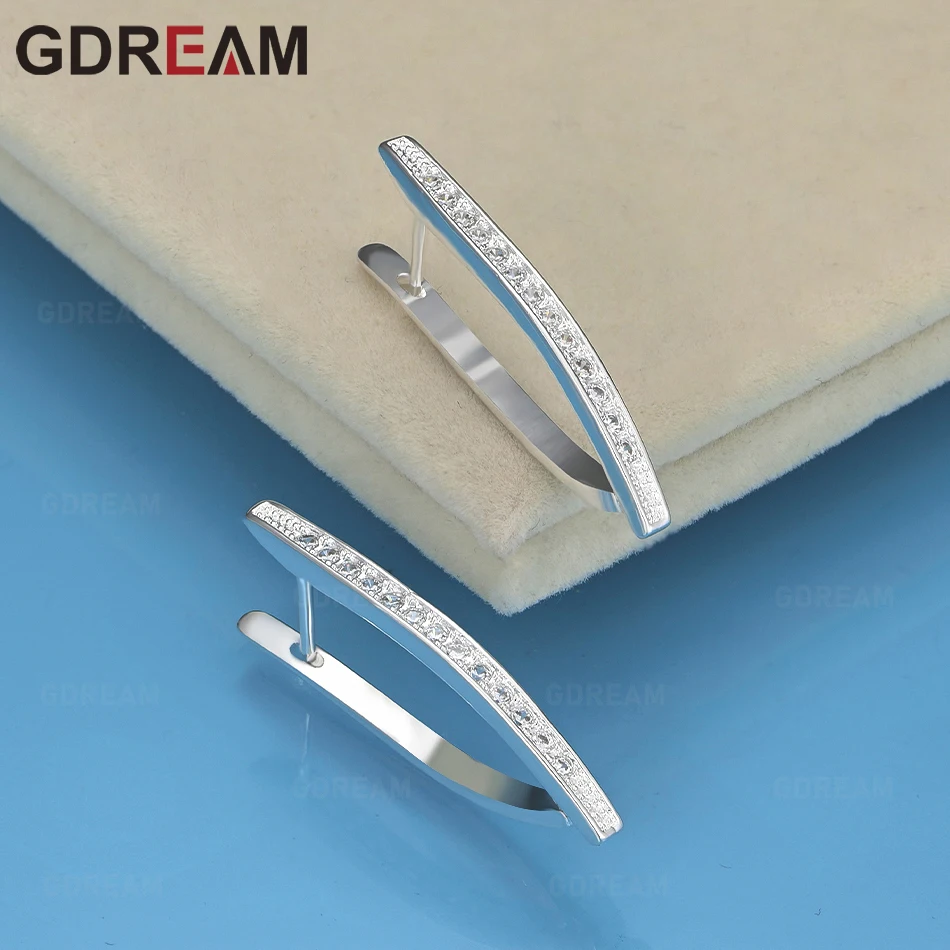 

GDREAM стерлингового серебра 925 пробы V-образные серьги с инкрустацией цирконом, аксессуары, легкие роскошные нишевые женские подарочные украшения на день Святого Валентина