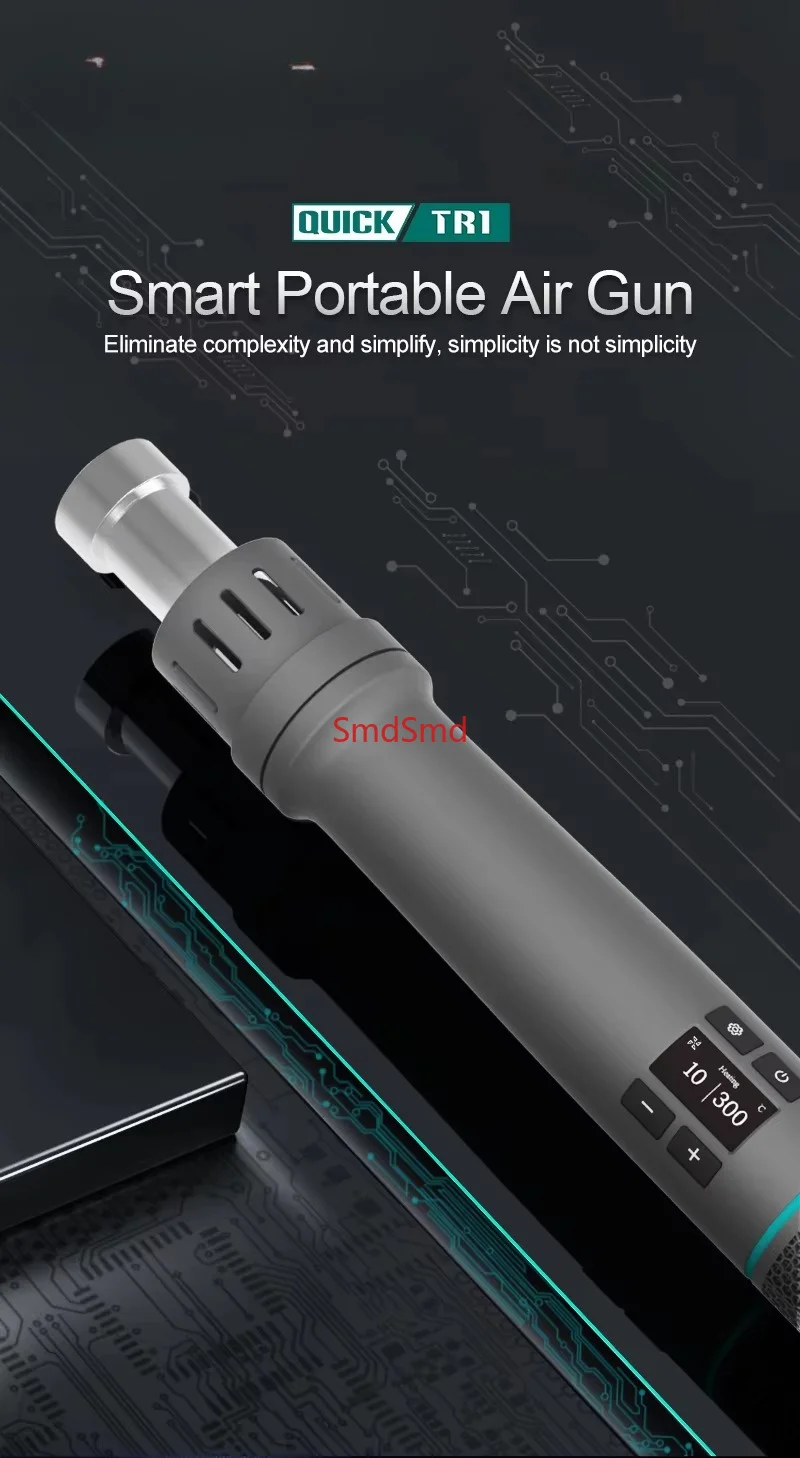 TR1 1000W High Power Smart Portable Air Gun 60,000 rpm High Efficiency Fan Uniform Heating, Efficient and Stable