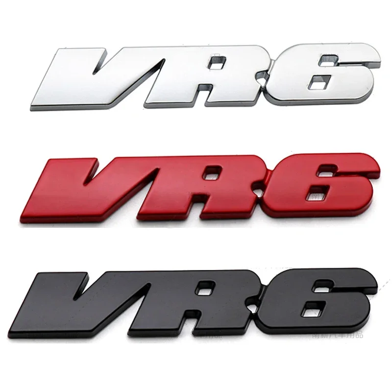 3D Auto Körper Seite Emblem Hinten Stamm Abzeichen Aufkleber Für Volkswagen VR6 Logo Golf Passat Vento Sharan Jetta Touareg Tiguan Polo