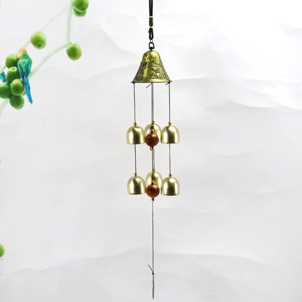 1 قطعة خمر التنين فينيكس الرياح الرنين سبيكة حساسة احتفالية ديكور معلق لحديقة ديكور لحفلات المنازل قلادة جرس الرياح