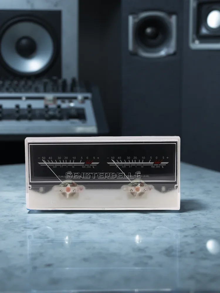 Audio Power Meter with Backlight 6.3 Dual Needle VU Meter DB Level Sound Pressure Level Post-Amplifier Drive for Audio Equipment