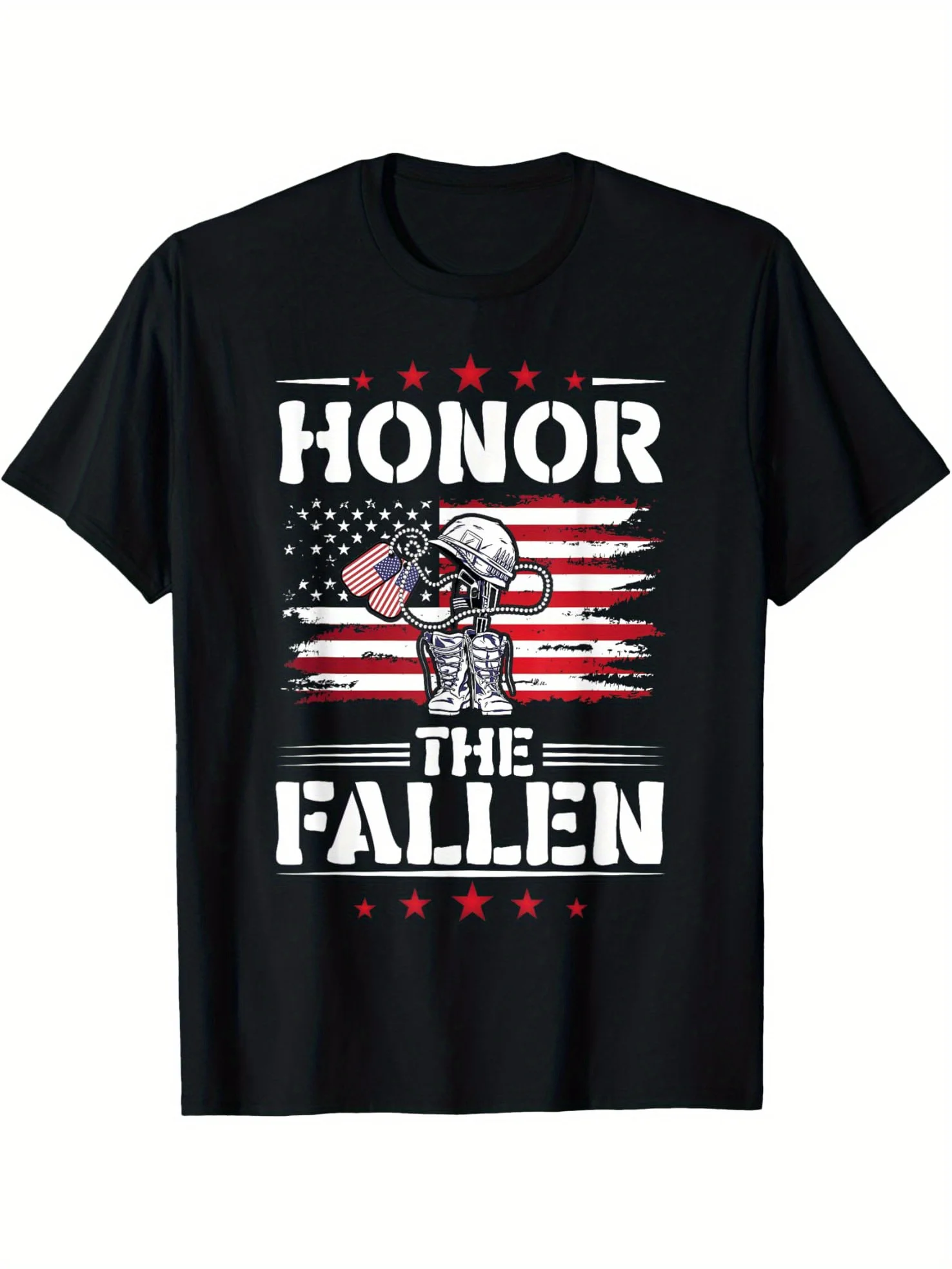 

Футболка Honor The Fallen Veteran Military Combat Memorial Day, мужская черная футболка с индивидуальным дизайном, 200 г