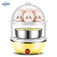 Electric Multi-Function Egg Steamer Cooker Rapid Double Layer Kitchen Machine for Cooking Eggs Milk Corn Steamed Boiler