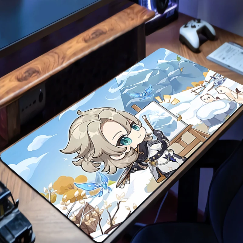 

Mouse Pad G-genshin Impact Gaming Mousepad Rubber Desk Mat Non-slip PC Laptop Gamer Desk Accessories Keyboard Pad Carpet