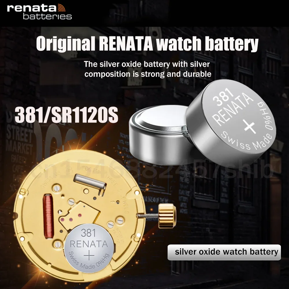 2PCS Original Renata 381 SR1120W AG8 191 391 1.55V Silver Oxide Battery LR1120 LR1120W For Watch Toy Swiss Made Button Coin Cell