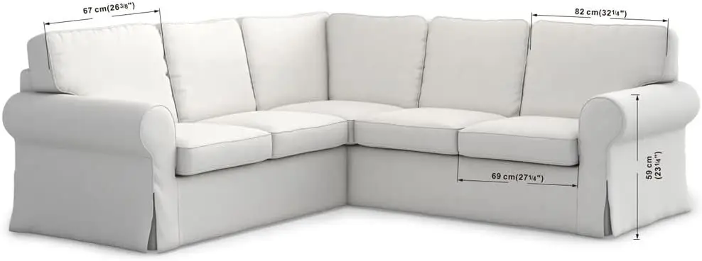 Sectional Sofa  Replacement Sectional Cover  Sectional  Couch  Only! (Cool White)