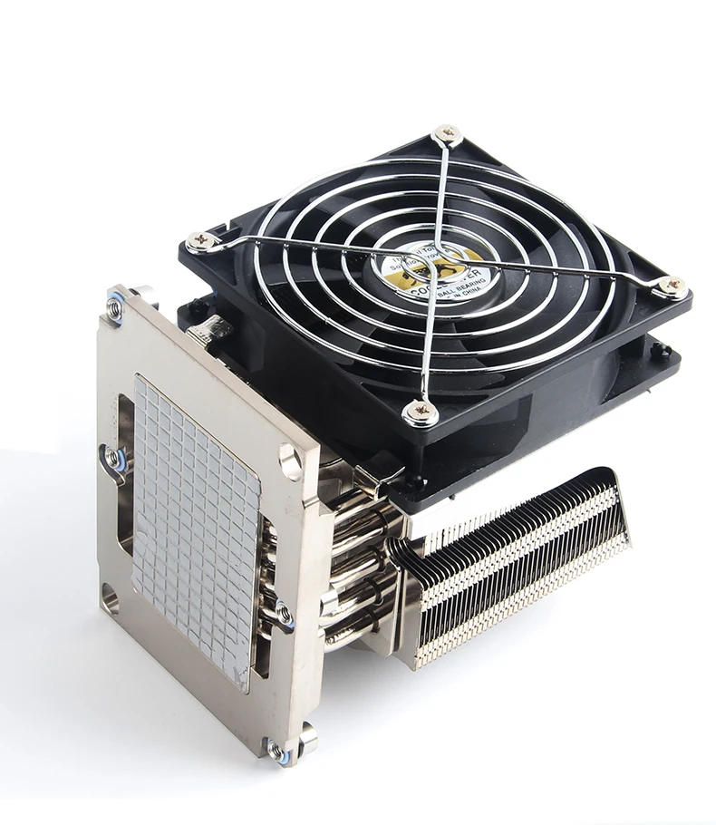 Used 6 heat pipe rectangular LGA3647 4U side blowing server active CPU radiator fan 205W