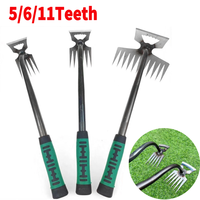 2 In 1 Gardening Hand Weeder Tool Puller Shovel Hand Weed Remover 5/6/11 Tooth for Garden Lawn Yard Hand Gardening Loose Soil
