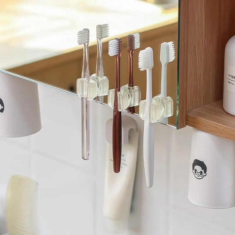 Toothbrush Holders Multi-function Hook Toothbrush Holder Waterproof Plug Holder Toothpaste Holder Single Toothbrush Hook