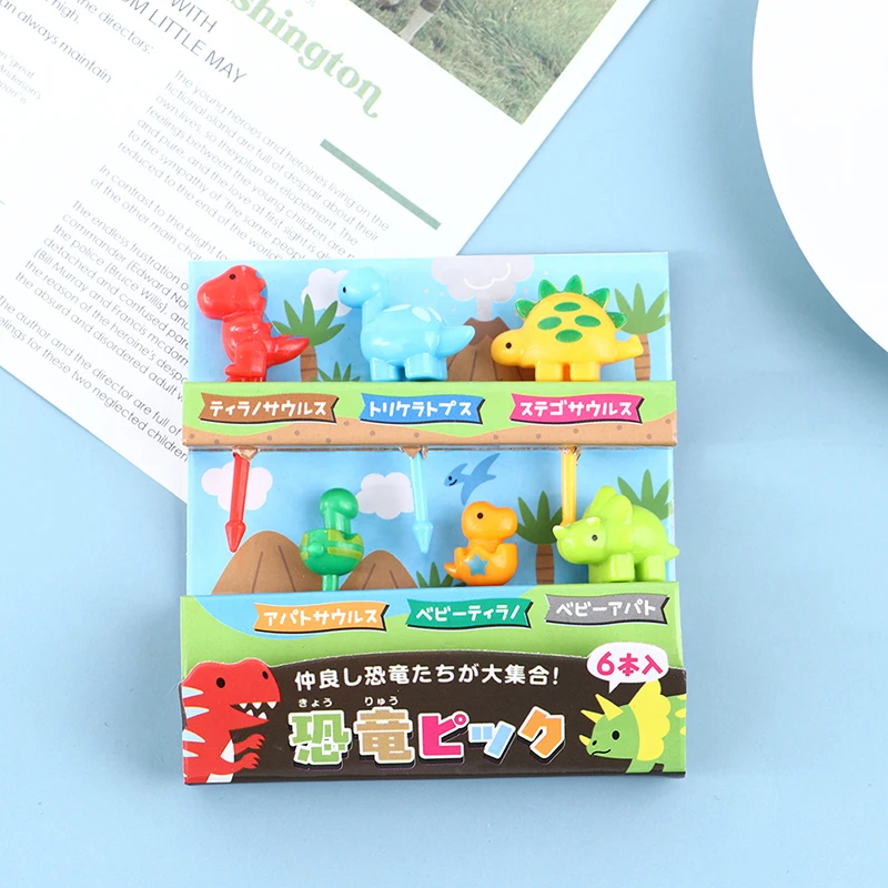 New··6Pcs Cute Mini Skewers Plastic Lunch Bento Box Fruit Forks Sticks Food Fruit Picks Party Decor Toppers