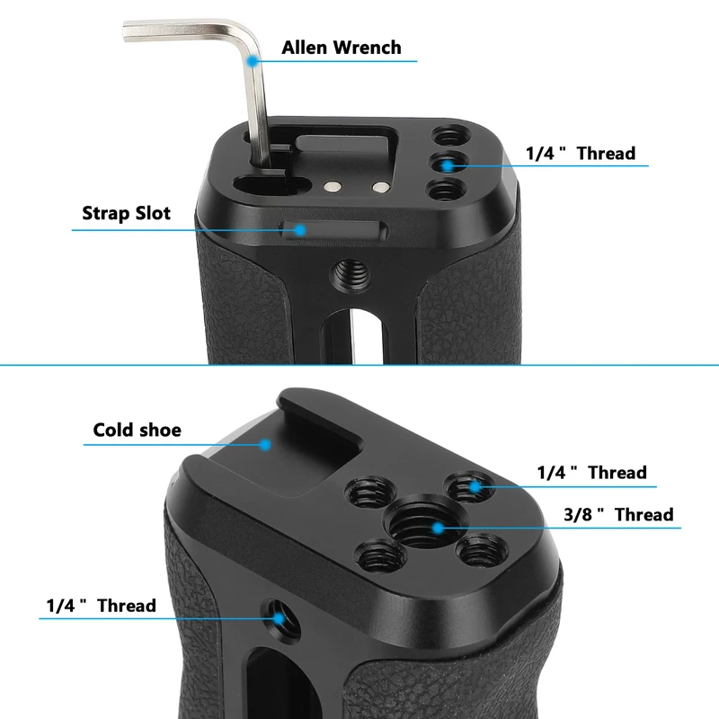 CAMVATE Camera Side Handle Silicon Hand Grip with ARRI-Style Rosette Mount For Camera Cage Rid Kit Handgrips