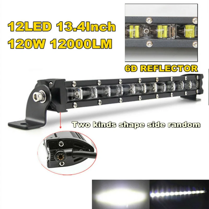 All Terrain Beach Buggy 36W 13inch 12LED Long Bar Light for Off-Road Buggy Beach Buggy Single Row Center Grid Spot Light