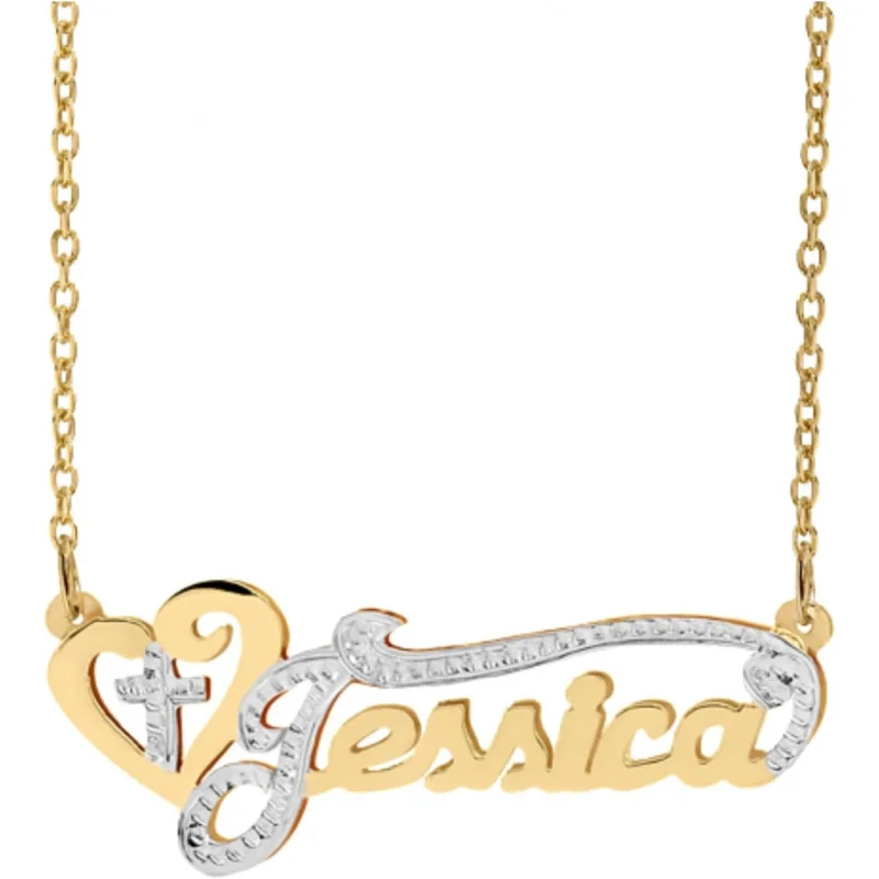 

Dainty Personalized Name Necklace for Women Girls, S925 Sterling Silver 18K Gold Plated Custom Letter Nameplate Hypoallergenic