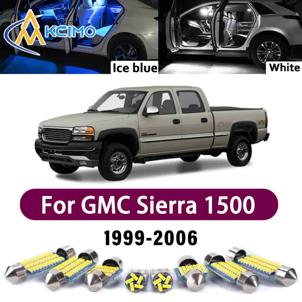 

Super Bright LED Interior Lamp Kit For GMC Sierra 1500 2500 3500 1999-2006 Error Free Canbus Dome Reading Mirror Light Bulbs