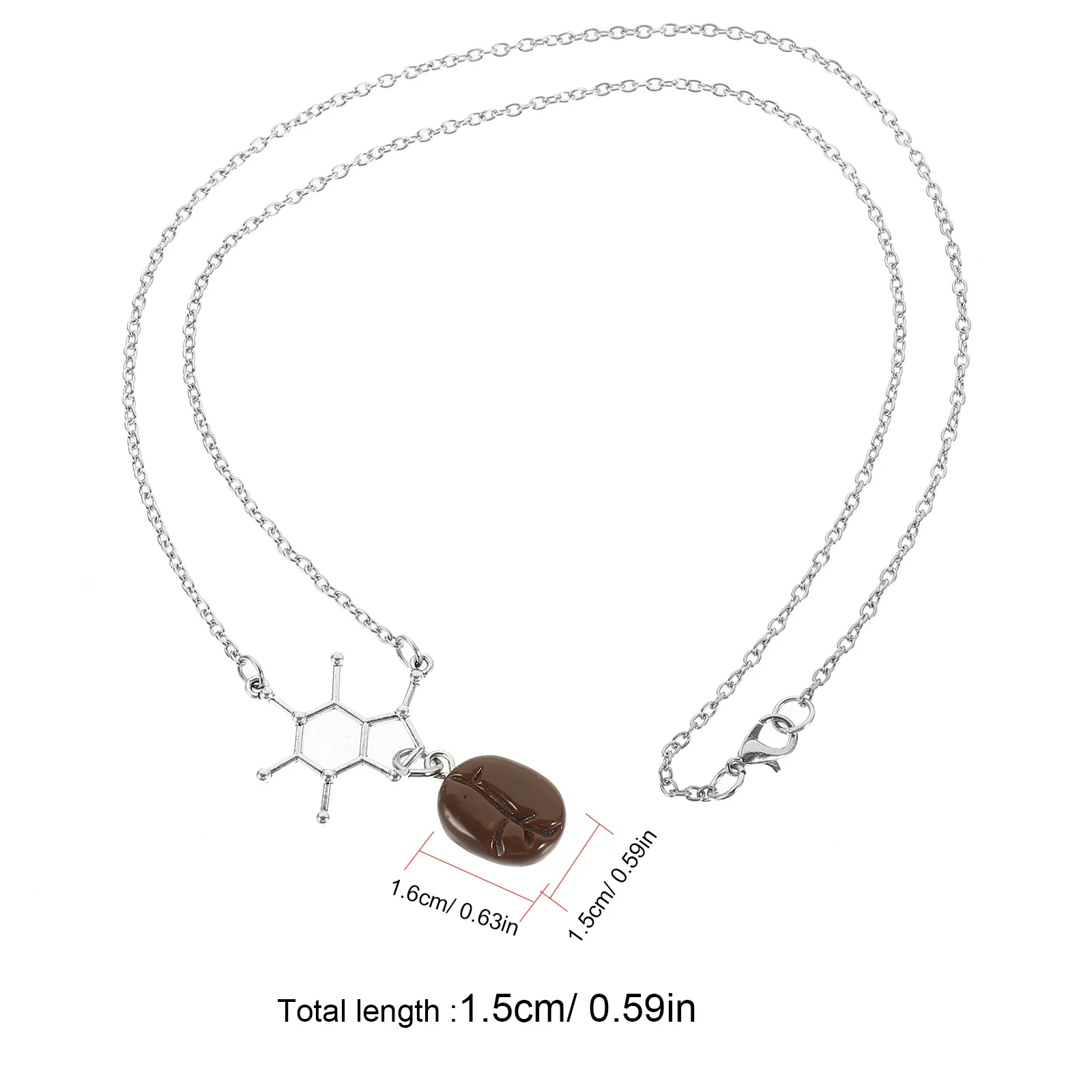 القهوة عاشق قلادة قلادة سبائك الراتنج ضوء القهوة الفول المجوهرات قلادة للنساء العصرية الأزياء هدية سحر #4