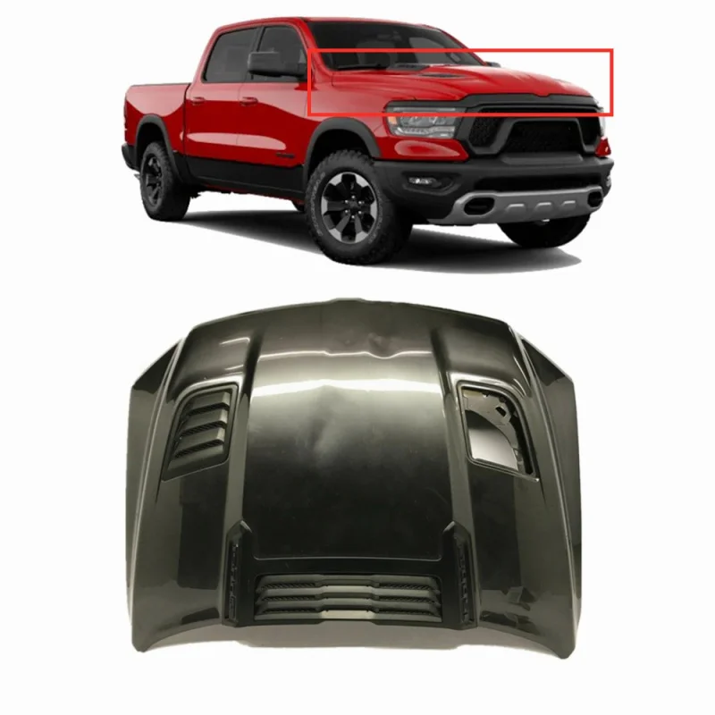 

Aluminum Car Hood Engine Sport Hood Cover Bonnet for Ram 1500 2019 2020 2021 2022