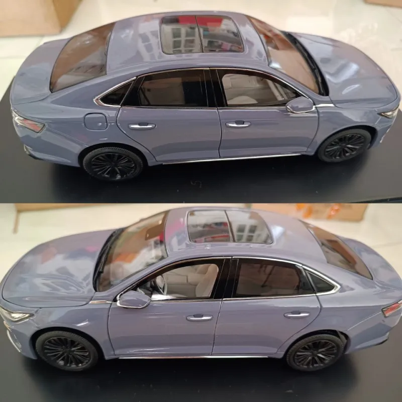Preface L Alloy Die Cast Car Model, Geely Decoration, Micromodel, Collection Display, Adult Boy Gift Toy, Purple Grey, 1:18