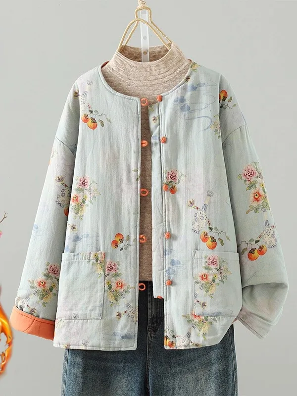 

Новое китайское двустороннее хлопковое дэт, женское зимнее теплое свободное универсальное хлопковое пальто высокого класса