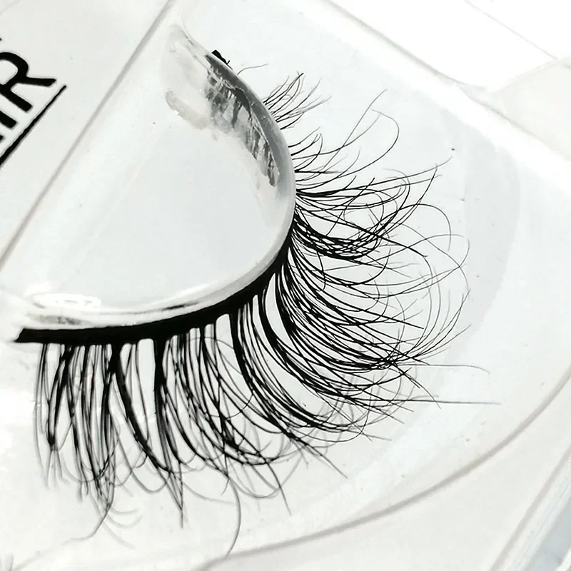 رموش صناعية من شعر المنك، رموش صناعية مصنوعة يدويًا، أدوات مكياج للعين