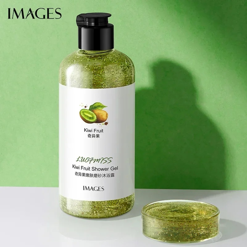 300ml Kiwi Scrub Perfume Shower Gel Deep Cleansing Fragrance Rejuvenating Exfoliating Body Wash whitening body scrub skin scrubs