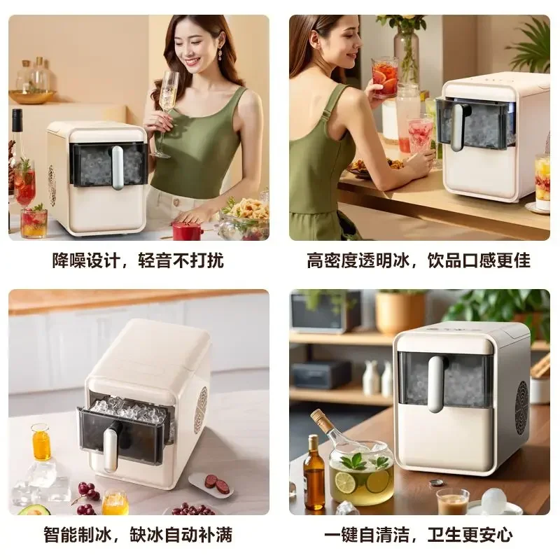ماكينة صنع الثلج المنزلية الجديدة عنبر الطالب ماكينة صنع مكعبات الثلج الصغيرة ماكينة صنع الثلج التجارية لمتجر الشاي والحليب