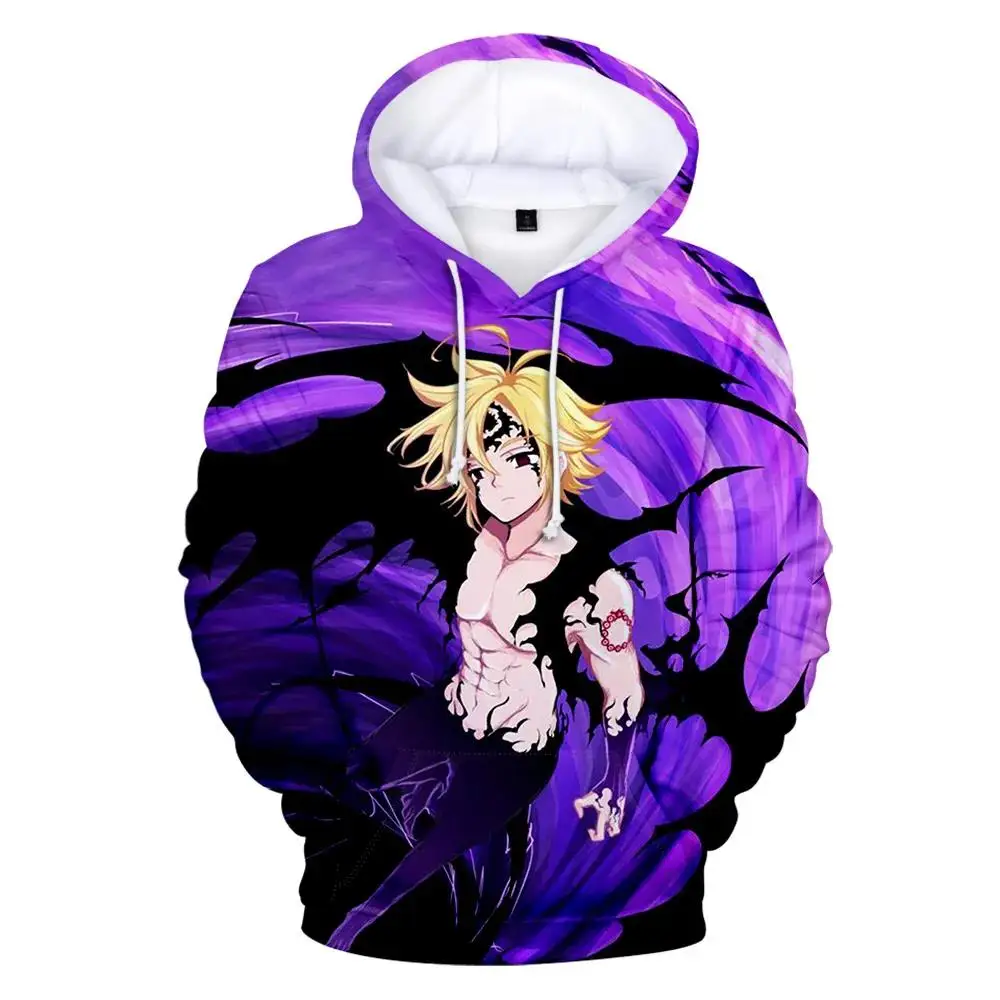 

Suitable Autumn Hoodie 3D Comic The Seven Deadly Sins Hoodies Men Sweatshirts Women Hot Hooded 3D boys girls Streetwear Hoodies