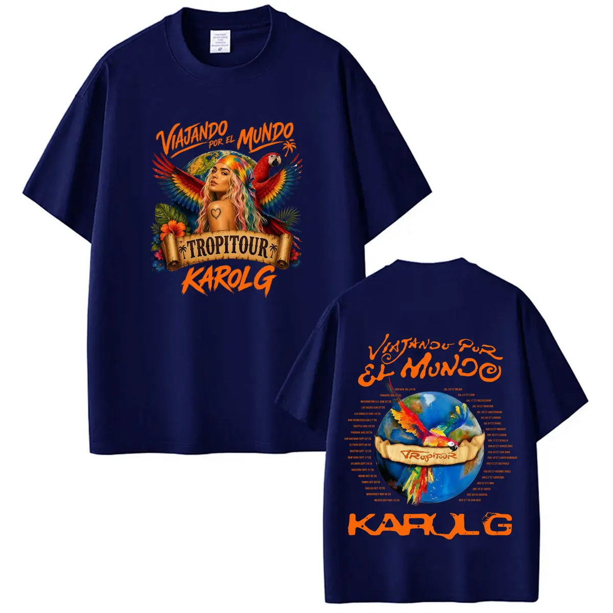 Karol G No Me Arrepiento De Sentir Tanto Album 2026 T-Shirt für Männer und Frauen Hip-Hop T-Shirt Kurzärmeliges Lässiges Lockeres Baumwoll-T-Shirt – Detail 6