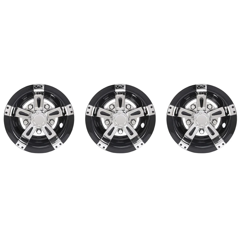 3Pcs 8Inch Golf Cart Wheel Cover, 5 Spoke Design Hub Cap For Golf Carts For Club Car, EZGO, Yamaha