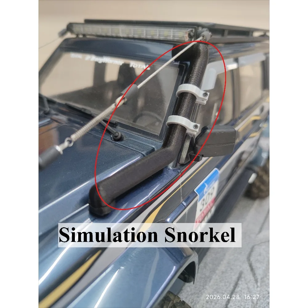 RC Crawler Simulation Snorkel Body Mod Part For YK4107 Competition Edition Customized RC Offroad Vehicle Decor Upgrade Accessory