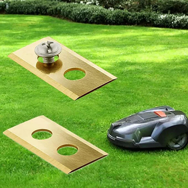 9 / 18 / 30pcs สนามหญ้าหุ่นยนต์ใบมีดชุบ Lawn Mover เปลี่ยนใบมีดสําหรับ Worx Landroid หุ่นยนต์เครื่องตัดหญ้าเปลี่ยนใบมีดพร้อมสกรู
