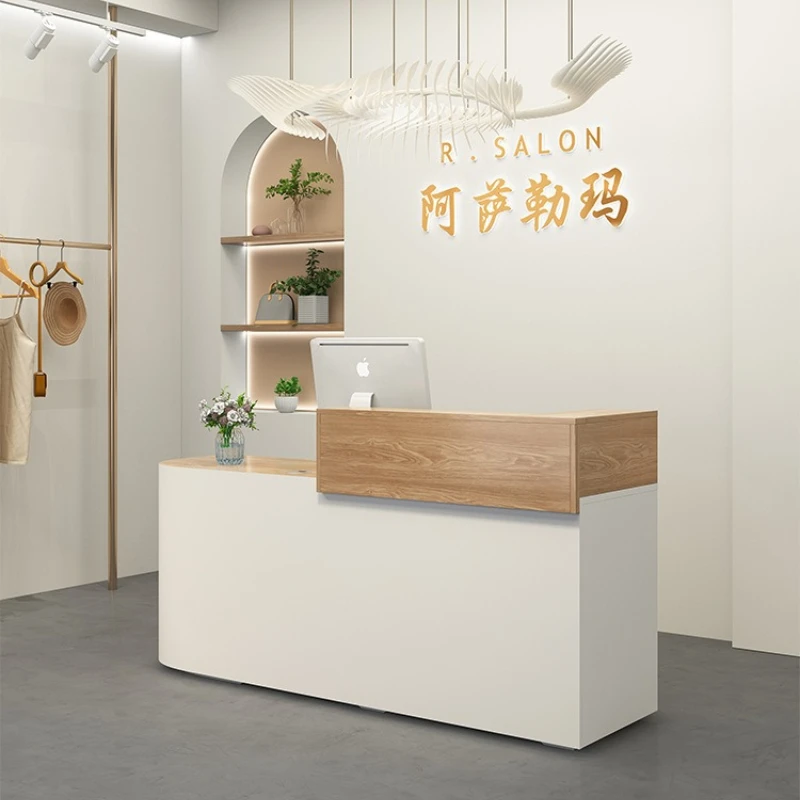 Beauty salon Reception Desks Simple creativity modern retro Reception Desks Light luxury Office Furniture Zum empfang YS40CC