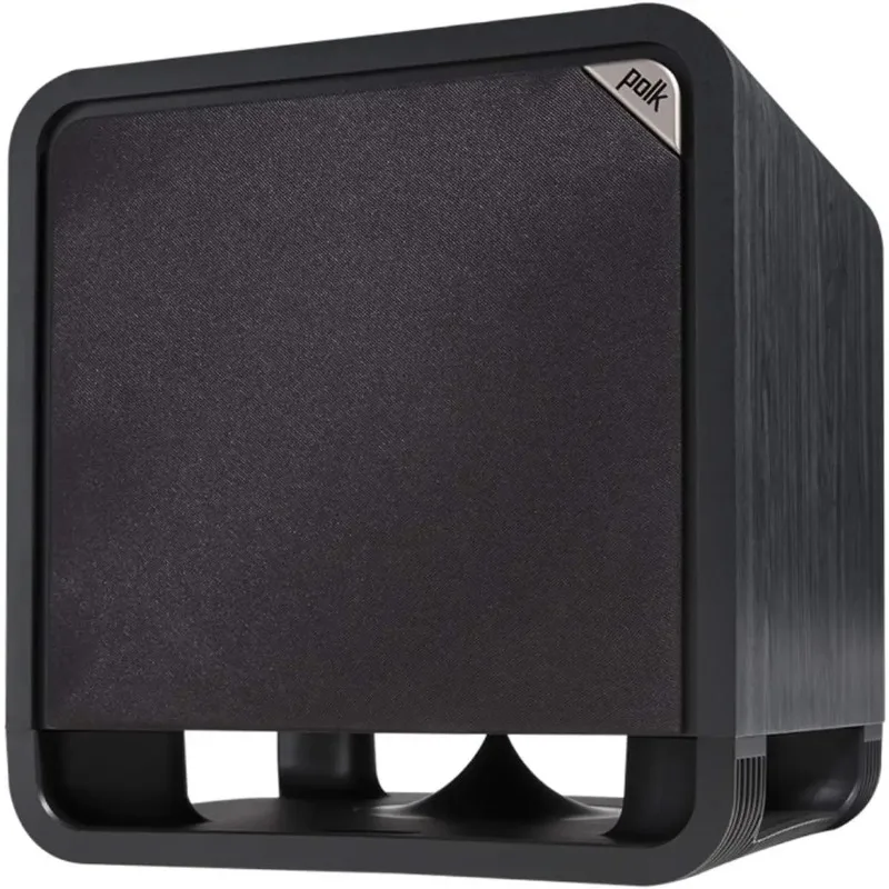 Subwoofer alimentado, tecnología de puerto de alimentación, Woofer de 12 ", hasta 400W Amp, experiencia de cine en casa definitiva, Nogal Negro lavado