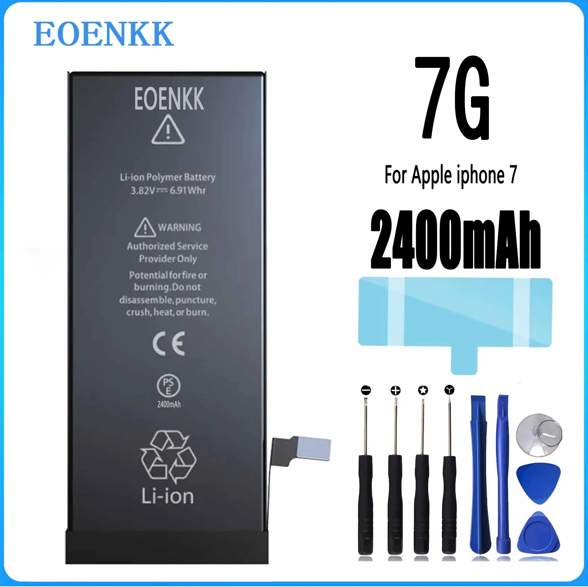 EOENKK 2400MAH Battery For Apple IPHONE 7/ 7G / 8G Repair Part High Capacity Replacement Phone Batteries Bateria