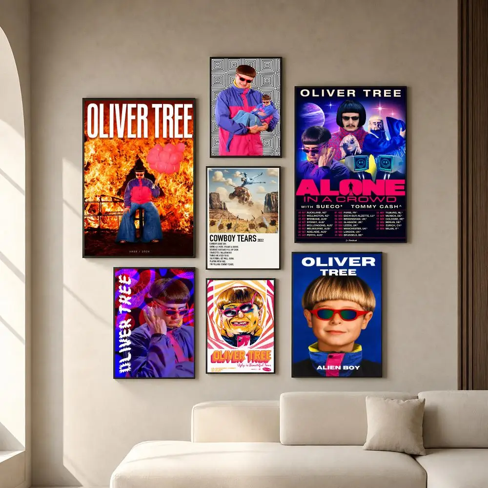 Singer O-Oliver Tree Poster PP Self-Adhesive Removable HD Waterproof Wall art Suitable Bedrooms Living Rooms Gifts