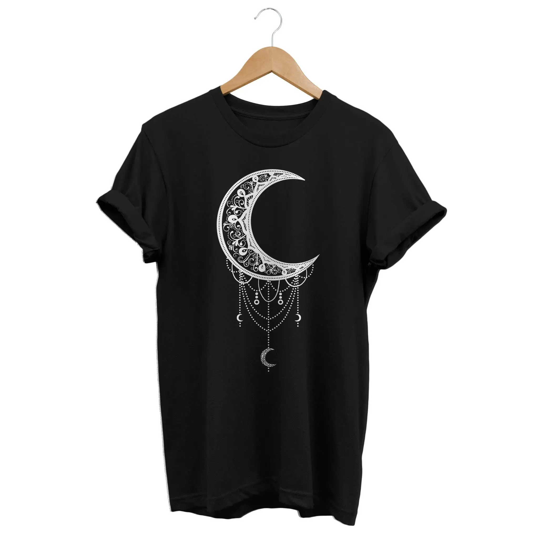 Crescent Moon T Shirt Soft Grunge Dark Academia Witchcraft Clothing Occult Outfit Pastel Goth Gothic Clothes Strega Fashion