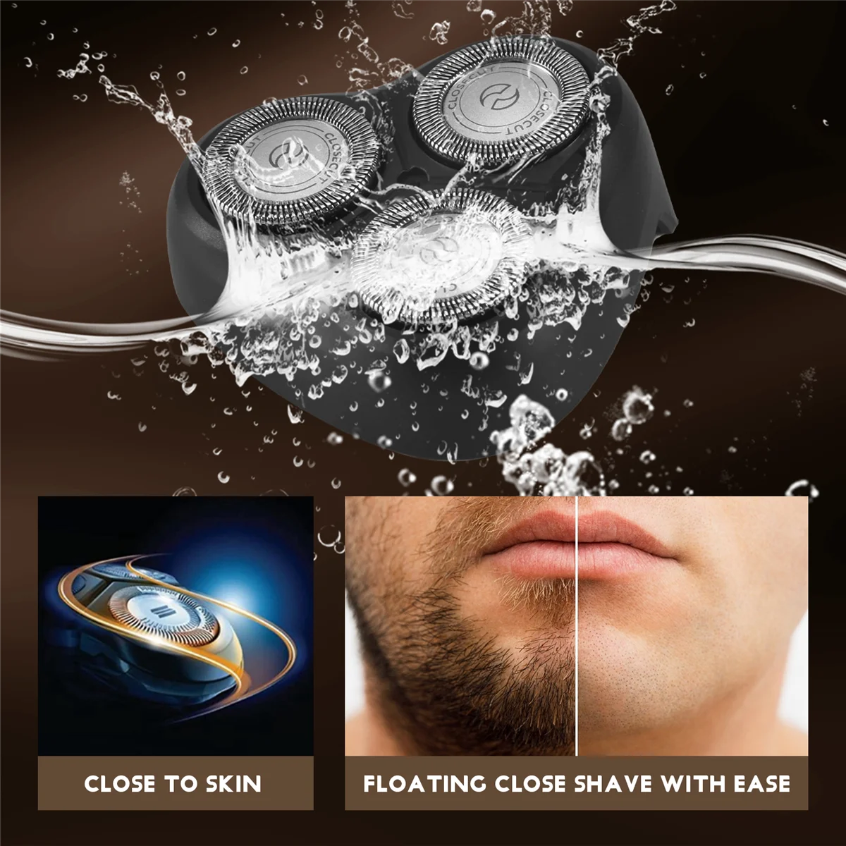 Cabeça de barbeador de substituição para philips at610 at620 ft618 ft658 ft688 ft600 acessórios de lâmina de barbear elétrica