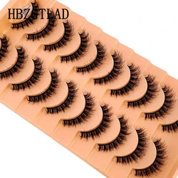 10 Pairs 3D Faux Mink Lashes Fluffy Soft Beauty Wispy Natural Short False Eyelashes Curly lashes Makeup Classic Thick eyelashes