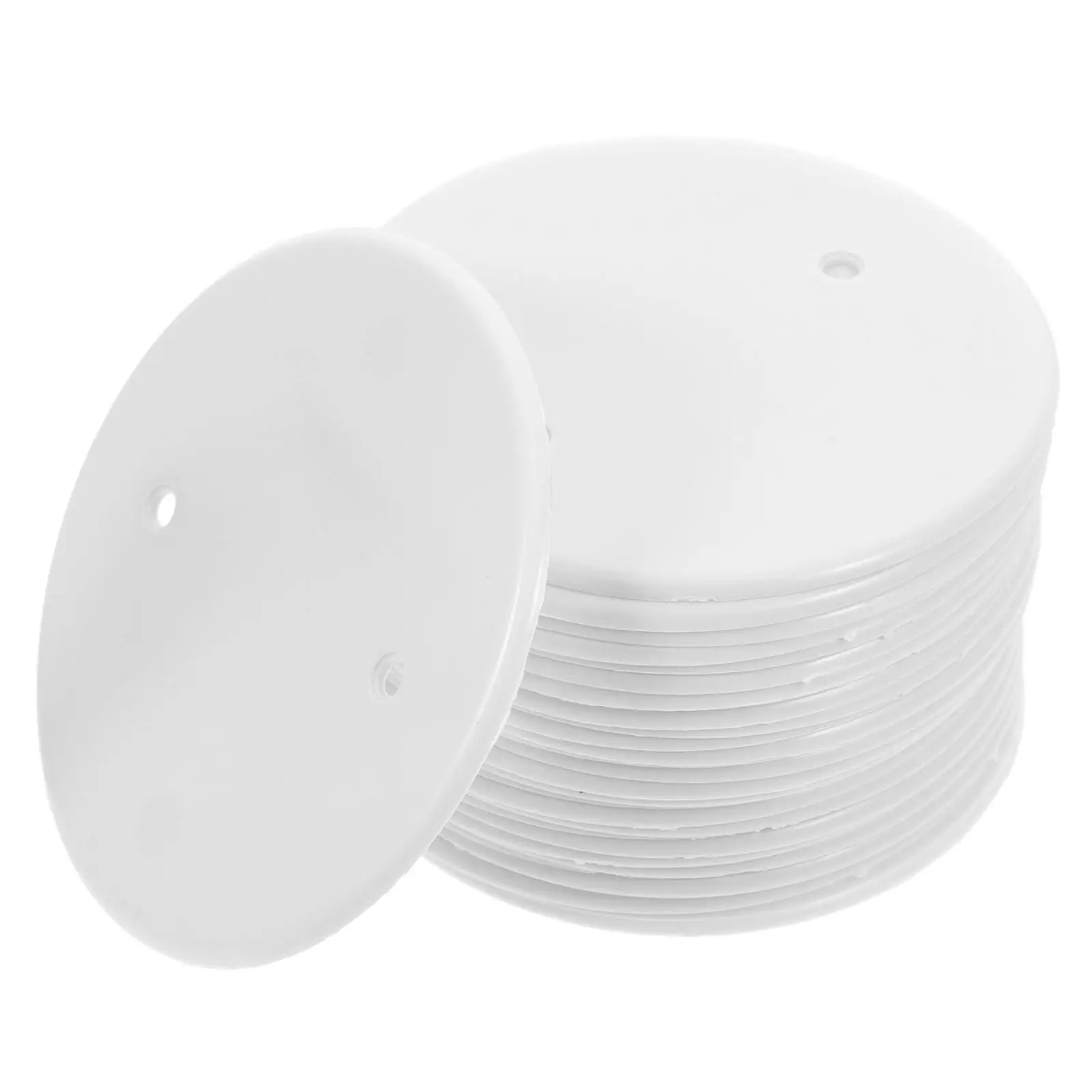30pcs Octagonal Cover Plate Ceiling Round White Blank Outlet Hole Circle Durable PP Material Easy Install Wall Switch Protector