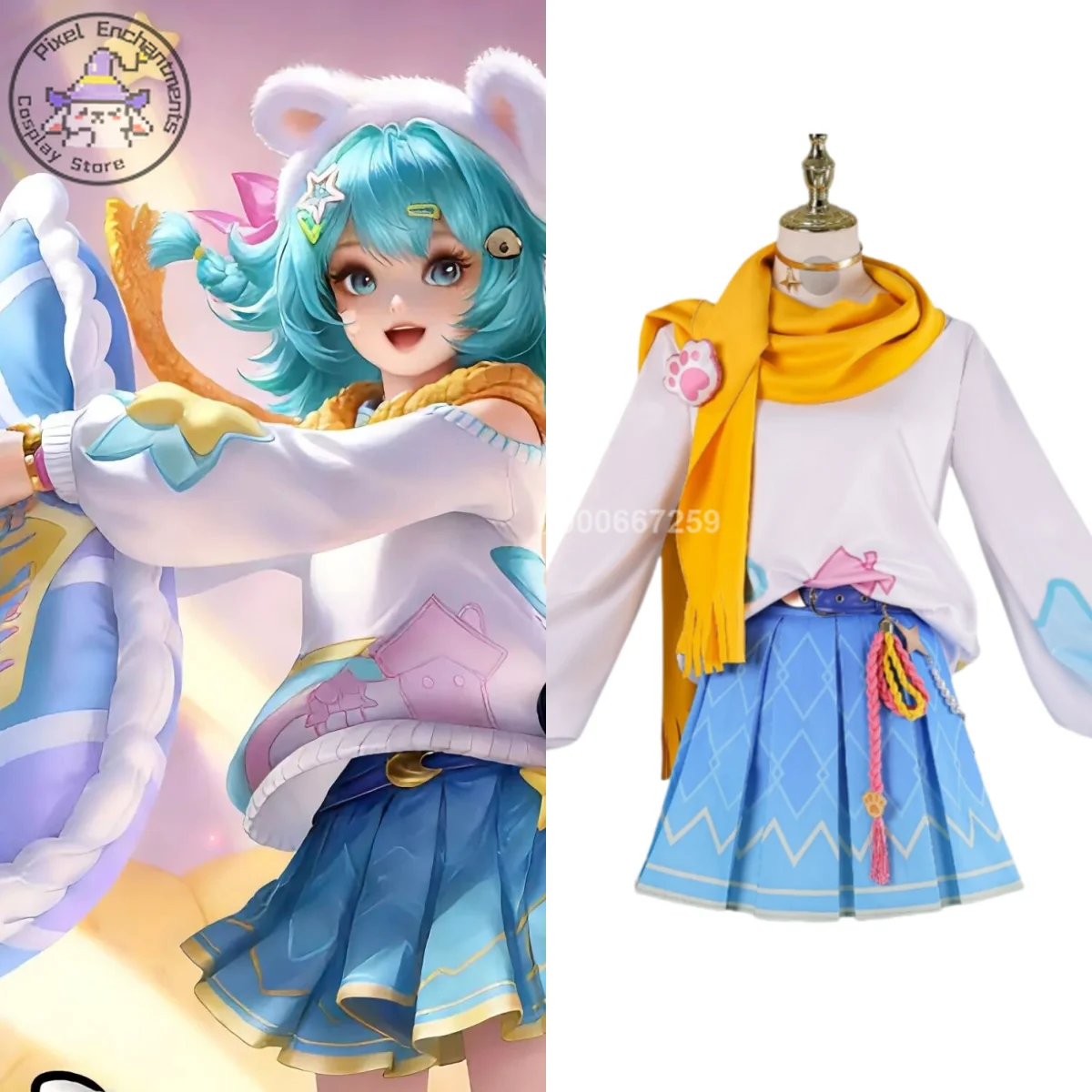 Disfraz de Cosplay de Anime Xiao Qiao del Juego Honor of Kings, Uniforme de Juego de Rol para Mujeres Adultas, Ideal para Comic Con y Fiestas de Halloween