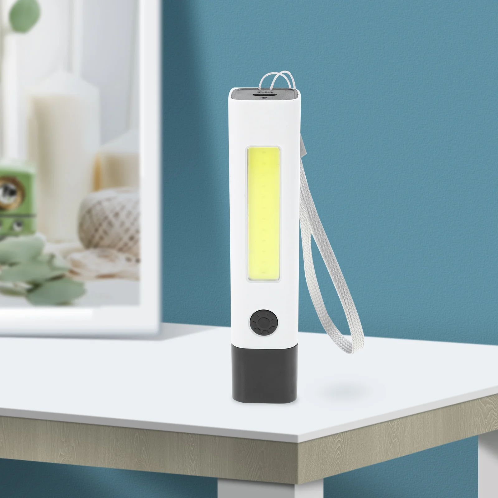 

USB Rechargeable Strong Light Flashlight Portable High Brightness Outdoor Side Light Torch Camping Hiking Portable Flashlight