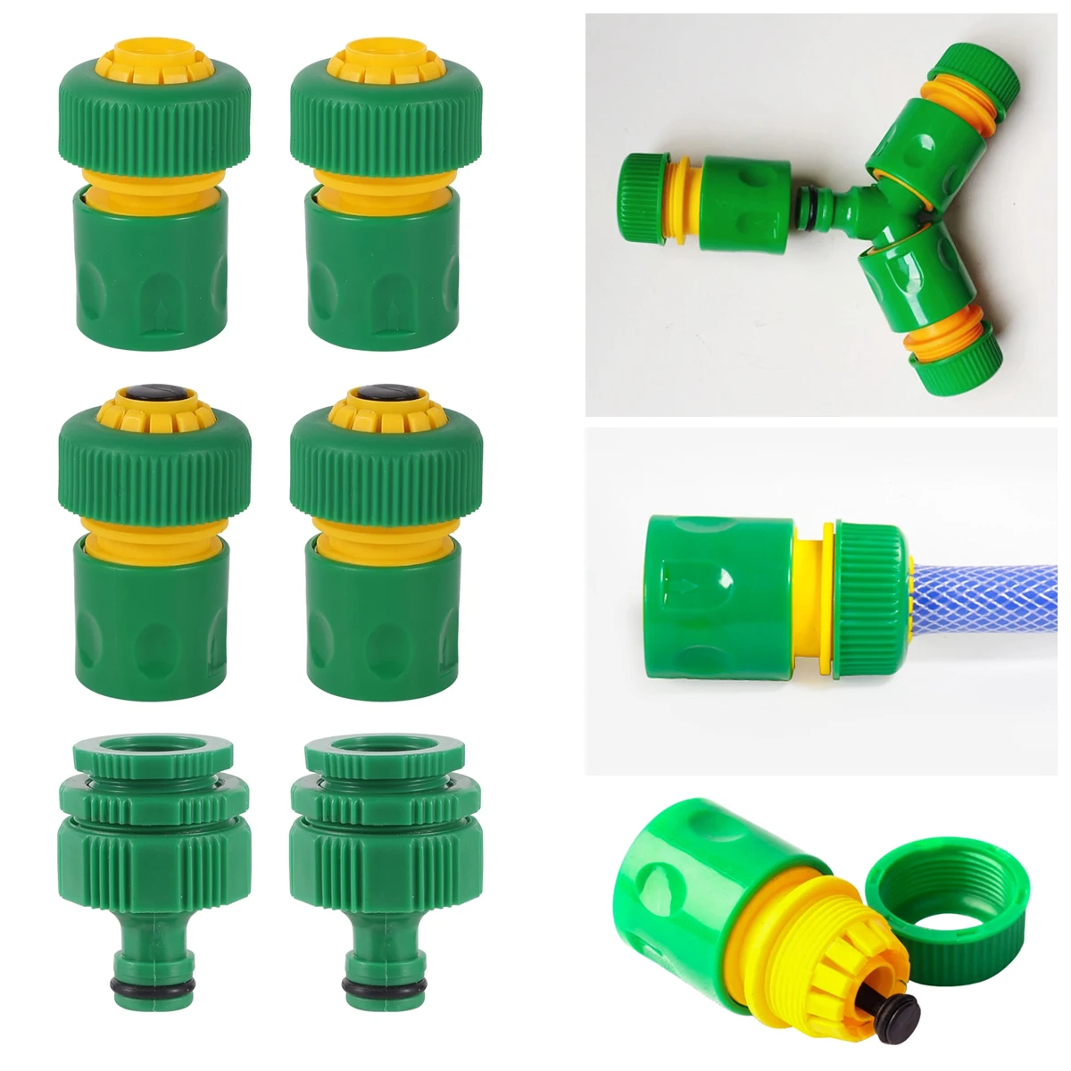

1/5/10Pcs Water Hose Connectors 3/4" Pipe Water-stop and Water-through Joints 1/2" 3/4" 1" Female Thread 16mm Nipple Joints Kits