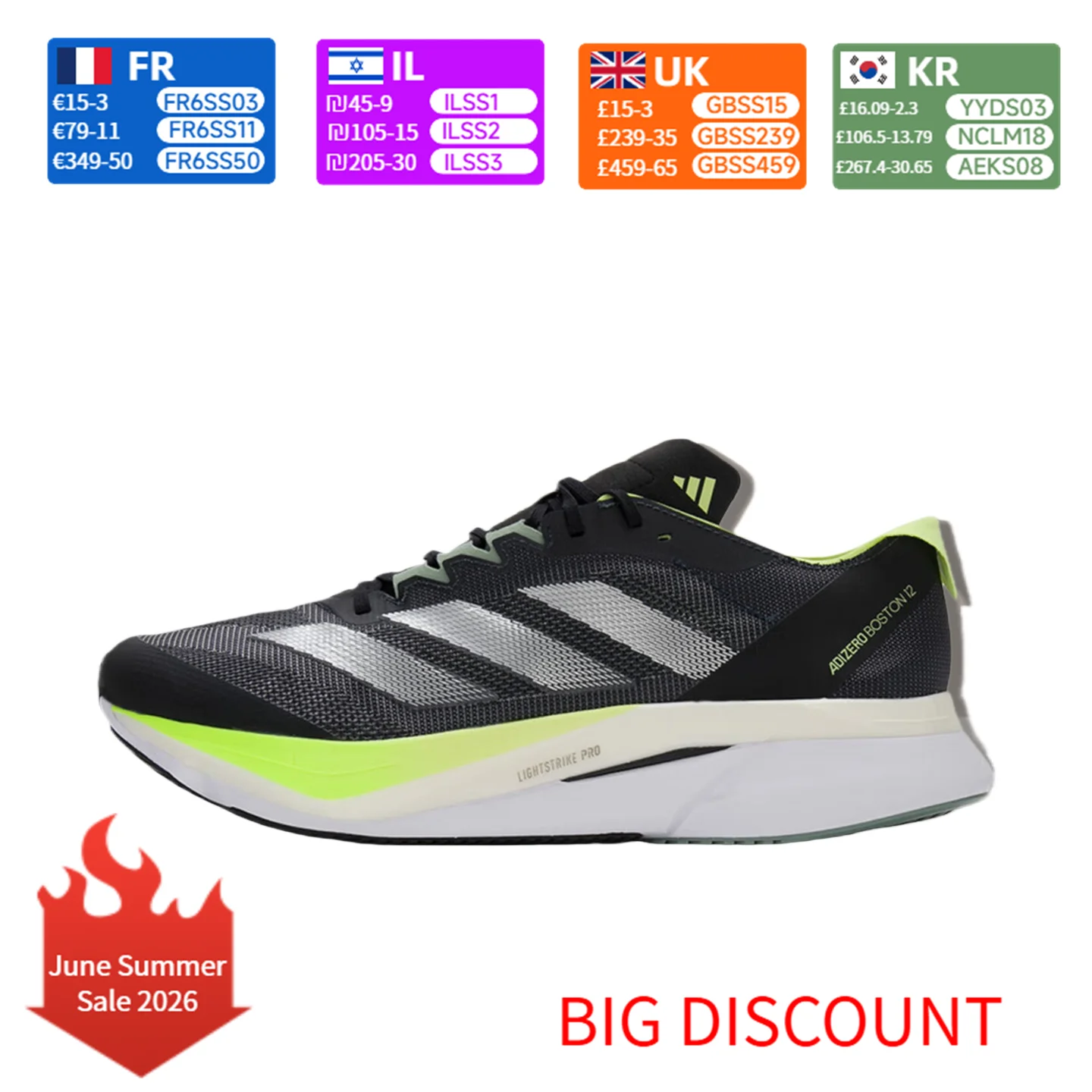 Adidas Pureboost 23 Tênis de corrida unissex Boost Amortecimento Conforto Tênis leves JI4477