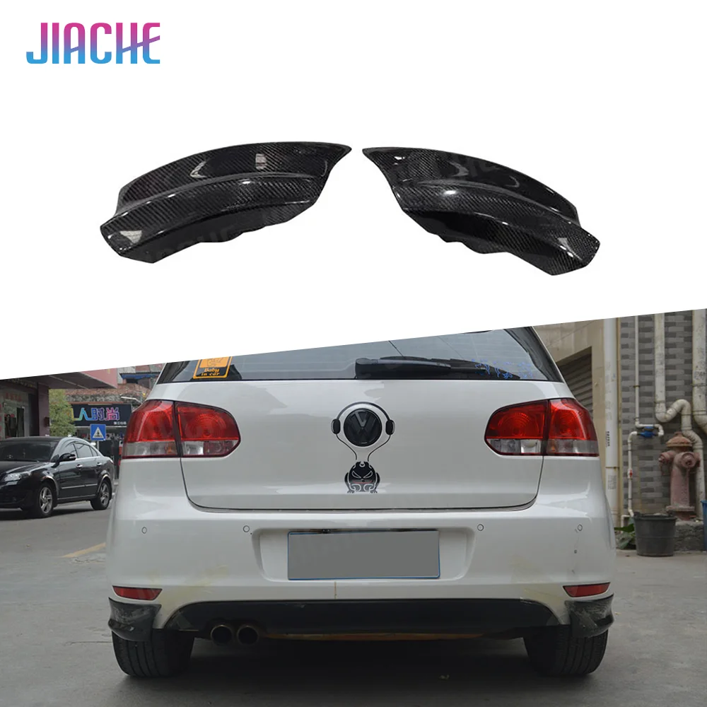

2PCS For Volkswagen Golf 6 VI MK6 GTI 2010-2013 Rear Bumper Lip Splitters Spoiler Carbon Fiber FRP Side Bumper Flaps Aprons